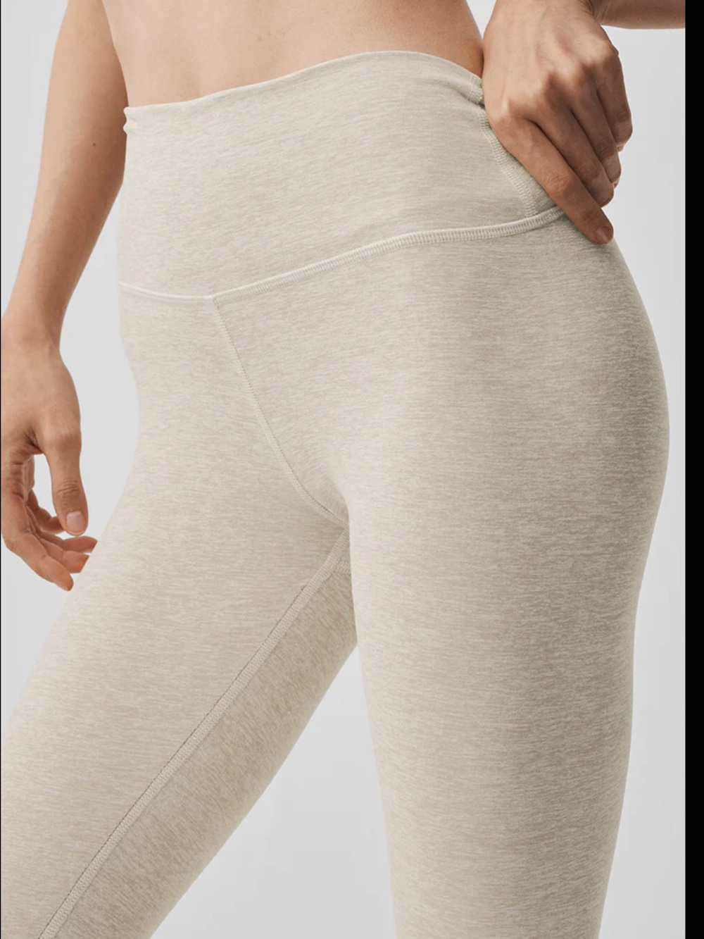 ALO Yoga Aloft High-Waist 7/8 Legging - Oatmeal Heather